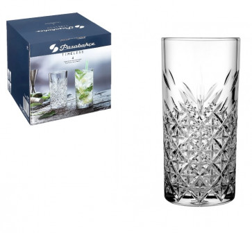 Набор стаканов высоких Timeless 4шт 295мл Pasabahce 52820-6 из толстого стекла