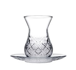 Набор турецкий чай Timeless 170мл 6шт (чашка+блюдце) Pasabahce 96992-6-2