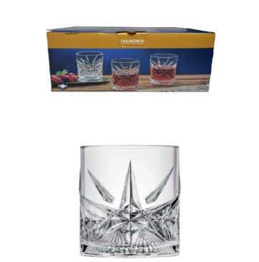 Набор стаканов для виски Голдстар 375мл 6шт Helios DM344-2 стекло
