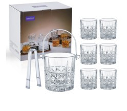 Набор для виски Шамбери: ведро для льда 900мл и стаканы 270мл 6шт Helios DMBT006L7
