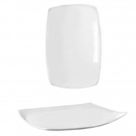 Тарелка прямоугольная мелкая 355х243 мм Helios HR1177 фарфоровая