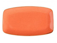 Тарелка прямоугольная 310х180мм Porland 1118331/O оранжевая фарфор