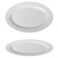 Тарелка глубокая овальная 300 мм Helios HR1197 фарфоровая