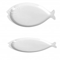 Селедочница 355мм, блюдо для подачи рыбы Helios HR1441 фарфор
