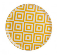 Тарелка пицца 20см Morocco Porland 162920/M4 фарфор желтый/белый