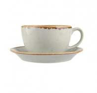 Набор для чая чашка 370мл+блюдце 15см Porland 222134/G-6 серый фарфор