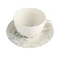 Набор для чая чашка 280мл+блюдце 16см Smoky Porland 228330/SM фарфор
