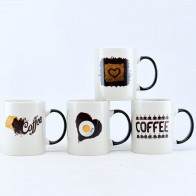 Кружка глазурь "Кофе - черное на белом" 320мл Микс Helios 2651 керамика