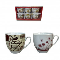 Набор кофейный: 6 чашек 80 мл  "Нежный кофе" Helios 2690 2 декора