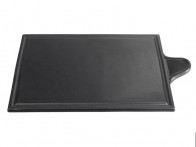 Блюдо для подачи прямоугольное с ручкой 29х18см Porland 3581340/Bl черное фарфор