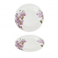 Тарелка десертная 180мм декор Орхидея Helios 4383(72)