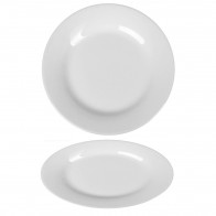 Тарелка мелкая фарфоровая 8" 200 мм Helios 4402 белье