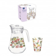 Набор для напитков Grantsburg: кувшин с крышкой 1300 мл и 6 стакана 180мл Helios 5057