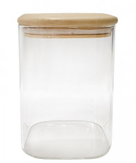 Банка стеклянная для продуктов 1500мл с бамбуковой крышкой Modern 5230