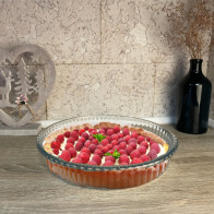 Форма для запекания круглая Borcam 26см стеклянная Pasabahce 59044