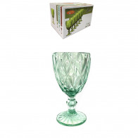 Набор бокалов из цветного стекла Бирюза 320мл 6шт Helios 6464