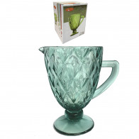 Кувшин из цветного стекла "Бирюза" 1100 мл Helios 6467