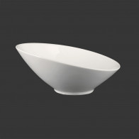 Салатник скошенный Extra white 200мм Helios W213 фарфоровый