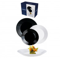 Сервиз столовый Harena Black & White 18 предметов Luminarc N1518 черно-белый