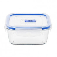 Контейнер PureBox квадратный с крышкой синей 380мл Luminarc P3550 пищевой