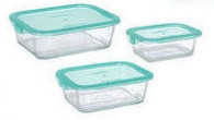 Набор контейнеров Keep'N' прямоугольных с крышкой лазурной 3шт и термосумка Luminarc P7211