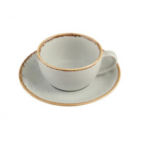 Набор для чая чашка 207мл+блюдце 15см Porland 222105/G-6 серый фарфор