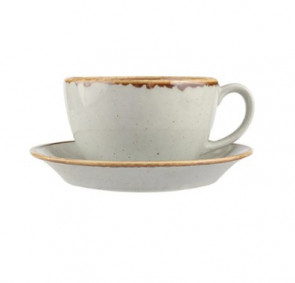 Набор для чая чашка 370мл+блюдце 15см Porland 222134/G-6 серый фарфор