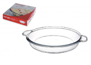 Форма для запекания круглая Borcam 26см стеклянная Pasabahce 59234-3