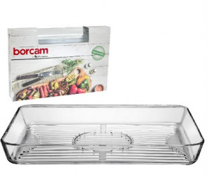Форма для запекания гриль прямоугольная Borcam 3.85л стеклянная Pasabahce 59554-6