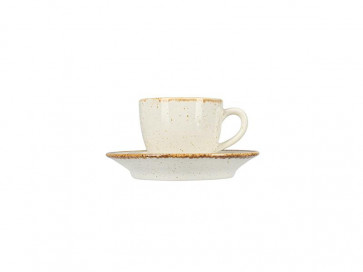 Набор для кофе чашка 80мл+блюдце 12см Porland бежевый фарфор-2