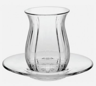 Набір турецького чаю Linka 145мл 6шт (склянка + блюдце) Pasabahce 96572-6