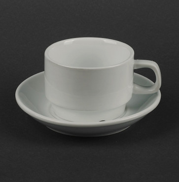 Фарфоровая чашка Helios HR1301 200мл с блюдцем