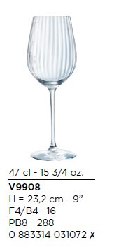 Набір келихів для вина Serena Lines 470мл 4шт Luminarc V9908