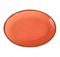 Тарілка овальна 240мм Porland 112124/O помаранчева порцеляна