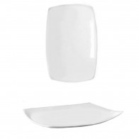 Тарілка прямокутна дрібна 250х170 мм Helios HR1176 порцелянова