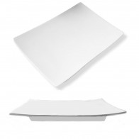 Тарілка прямокутна плоска 300х240мм Helios HR1179 біла