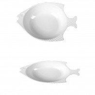 Салатник порцеляновий "Риба" 255мм Helios HR1445 білий