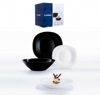 Сервіз столовий Carine Black&White 19 предметів Luminarc N1491(V8305) чорно-білий