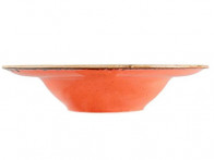 Тарілка для пасти кругла 260мм Porland 173925/О помаранчева порцеляна