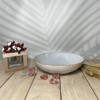 Тарілка глибока порцелянова 4201 Білий пісок 200 мм Helios