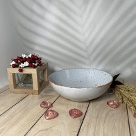 Салатник порцеляновий 4204 Білий пісок 180 мм Helios