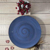 Тарілка дрібна порцелянова 4210 Глибока синя 200 мм Helios