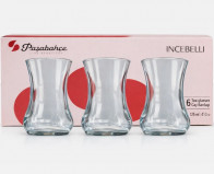Набір склянок İncebelli для чаю 125мл 6шт Pasabahce 42381-6