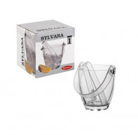 Відро для льоду зі щипцями Sylvana Pasabache 53628 скляне