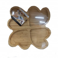 Блюдо-міняжниця бамбукова сервірувальна Метелик-Натур 200ммх200мм Helios 7201