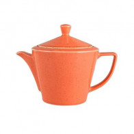 Чайник з кришкою 500мл Porland 938405/O помаранчевий фарфор 