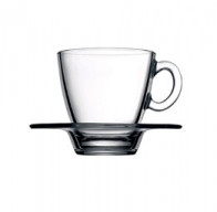 Набір чашок із блюдцем Aqua 6шт 215мл Pasabahce 95040-6