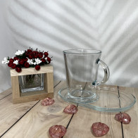 Набір чашка з блюдцем 385мл Tribeca Pasabahce 95781