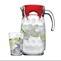 Набір 7 предметів: глечик Space 1,65л з кришкою та склянки 200мл 6шт Pasabache 98678-6 скляний