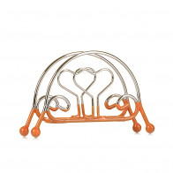 Серветка у формі серця металева з гумовою основою Helios 7424